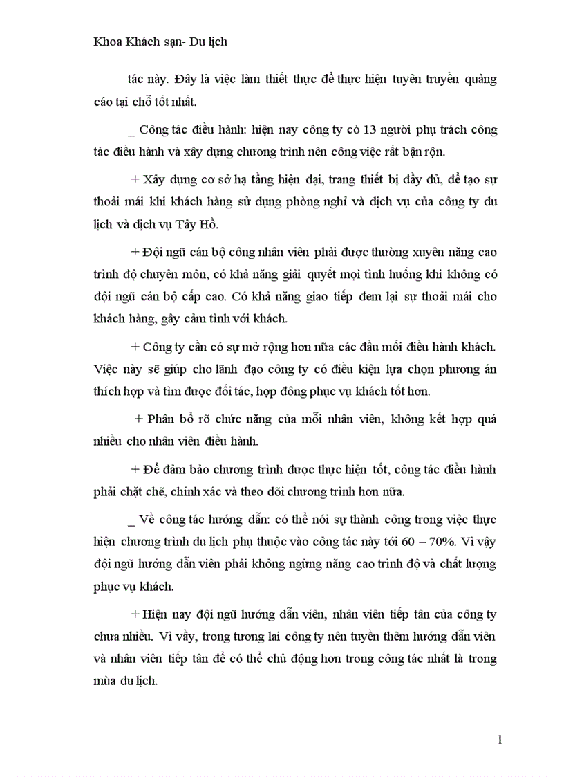 image for page Một số giải pháp nhằm mở rộng thị trường kinh doanh của công ty du lịch và dịch vụ Tây Hồ