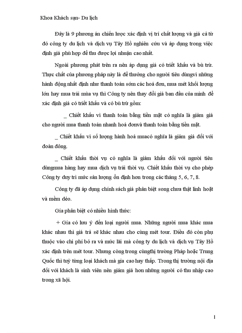 image for page Một số giải pháp nhằm mở rộng thị trường kinh doanh của công ty du lịch và dịch vụ Tây Hồ