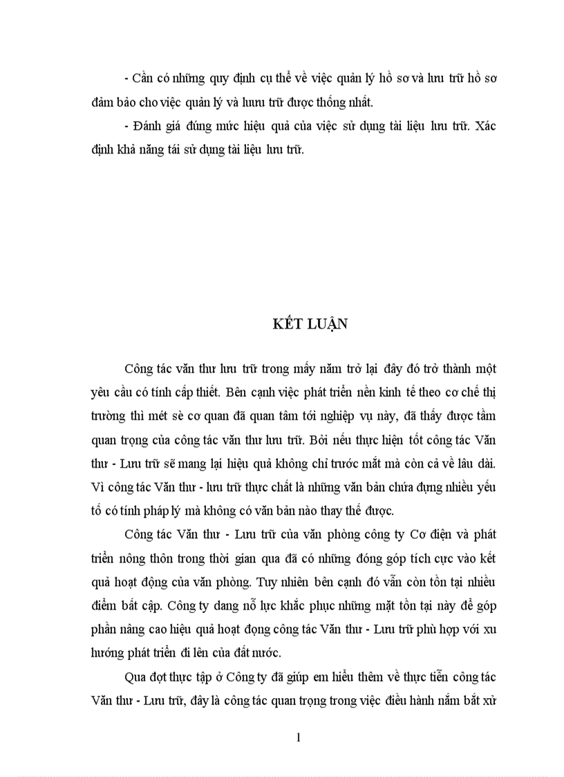 image for page Một số biện pháp nâng cao hiệu quả công tác Văn thư Lưu trữ trong văn phông Công ty Cơ điện và phát triển nông thôn