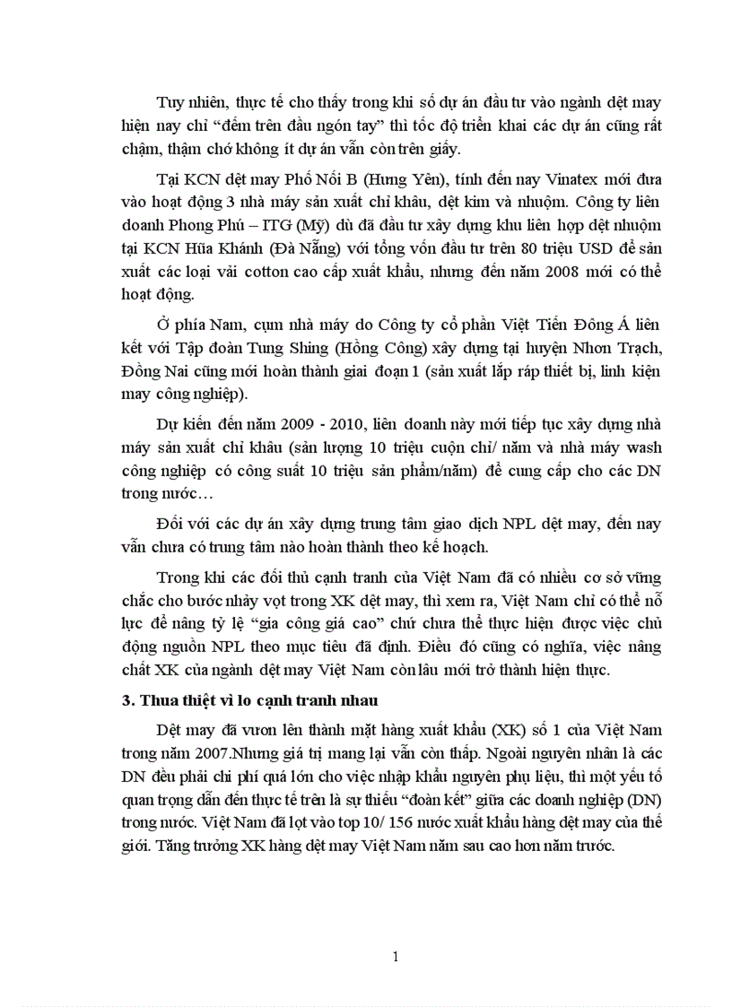 image for page Thực trạng và giải pháp nâng cao khả năng cạnh tranh của các doanh nghiệp dệt may Việt Nam