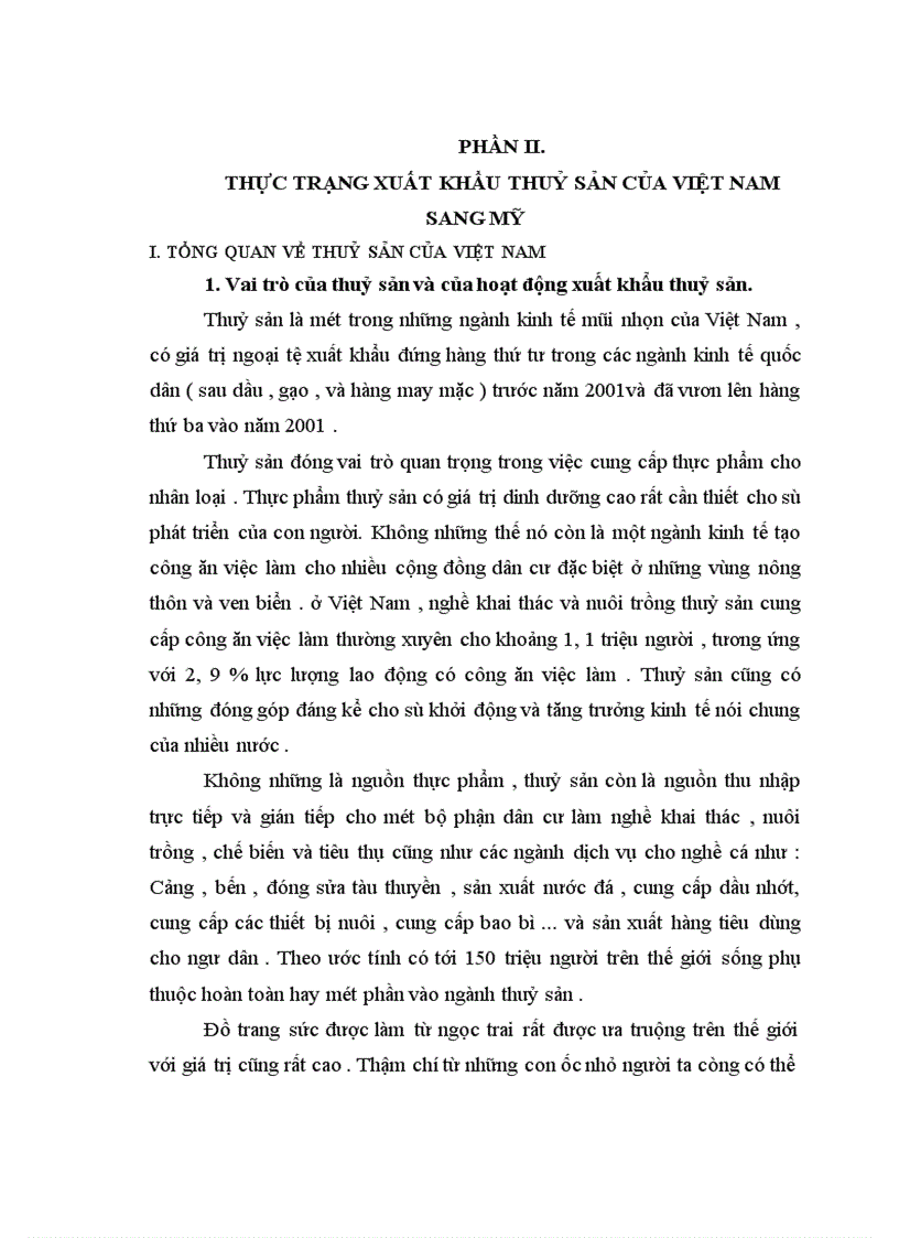 image for page Vấn đề xuất khẩu thuỷ sản của Việt Nam vào Mỹ thực trạng và giải pháp