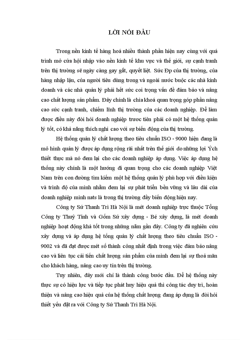 image for page một số ý kiến nhằm nâng cao chất lượng sản phẩm của Công ty sứ thanh trì Hà Nội Giáo viên hướng dẫn