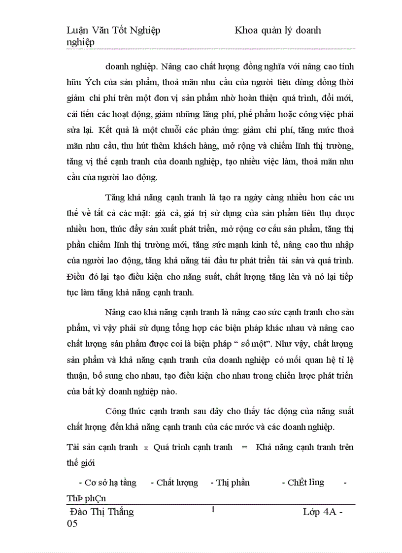 image for page Chất lượng sản phẩm với việc nâng cao khả năng cạnh tranh ở công ty 22