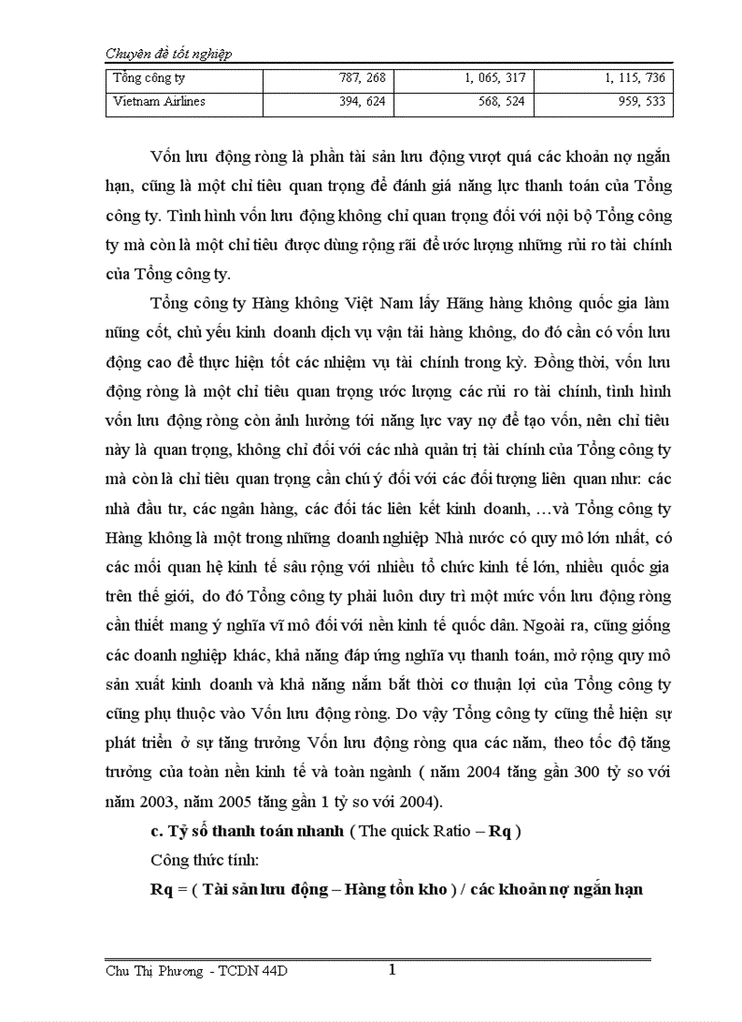 image for page Phân tích tài chính và nâng cao hiệu quả tài chính của Tổng công ty Hàng không Việt Nam 1