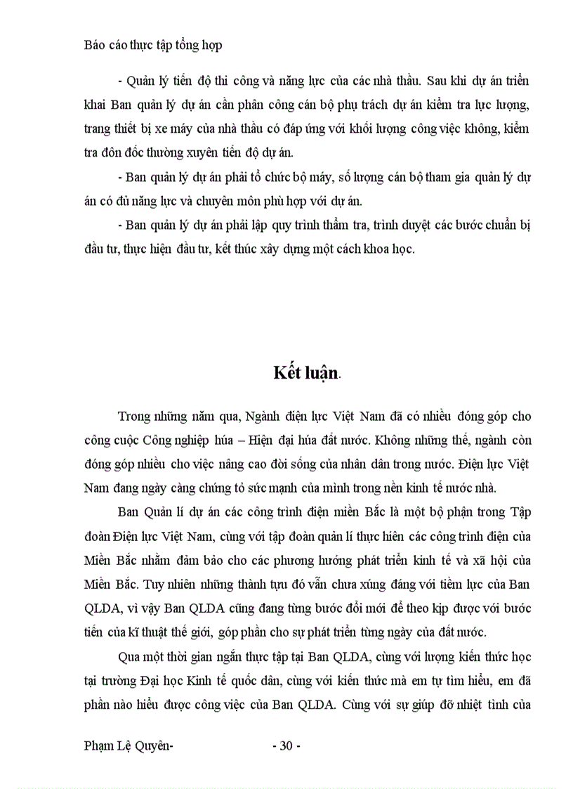 image for page Báo cáo thực tập tổng hợp về Ban quản lí dự án các công trình điện miền Bắc