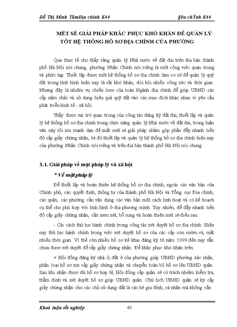 image for page Đánh giá tình hình kê khai đăng ký đất đai và quản lý hệ thống hồ sơ địa chính trên địa bàn phường Nhân Chính quận Thanh Xuân Hà Nội 1