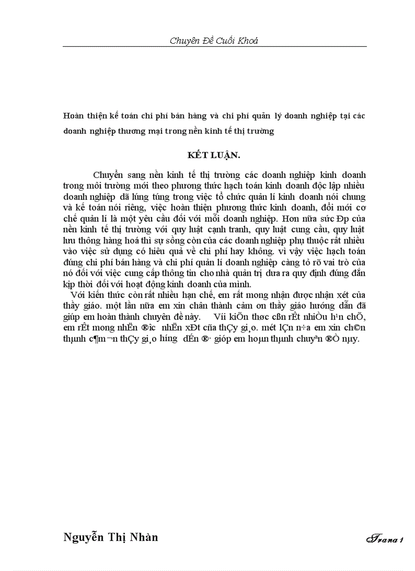 image for page Hoàn thiện kế toán chi phí bán hàng và chi phí quản lý doanh nghiệp tại các doanh nghiệp thương mại trong nền kinh tế thị trường 1