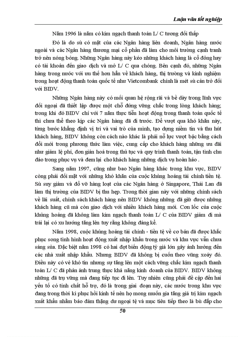 image for page Các biện pháp nhằm hạn chế tranh chấp trong thanh toán quốc tế theo phương thức tín dụng chứng từ tại Ngân hàng Đầu tư và Phát triển Việt Nam
