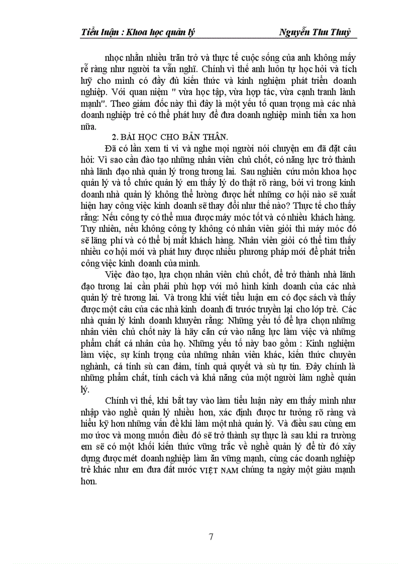 image for page phân tích tính nghề nghiệp của quản lý Lấy ví dụ minh hoạ thực tiễn