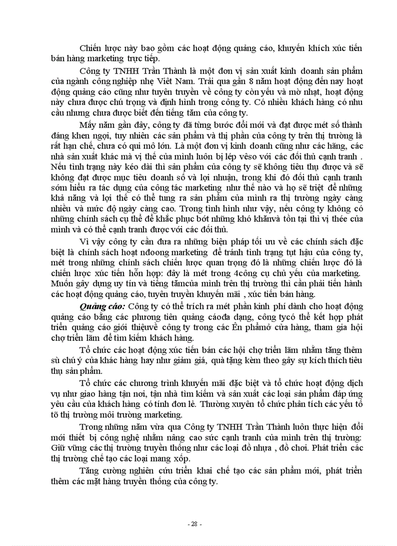 image for page Một số ý kiến nhằm nâng cao khả năng cạnh tranh của công ty TNHH Trần Thành