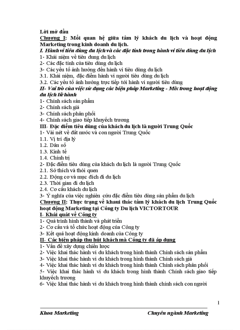 image for page Đặc điểm tâm lý khách du lịch Trung Quốc và các biện pháp Marketing Mix nhằm tăng khả năng thu hút khách du lịch Trung Quốc tại công ty du lịch lữ hành Victortour 1