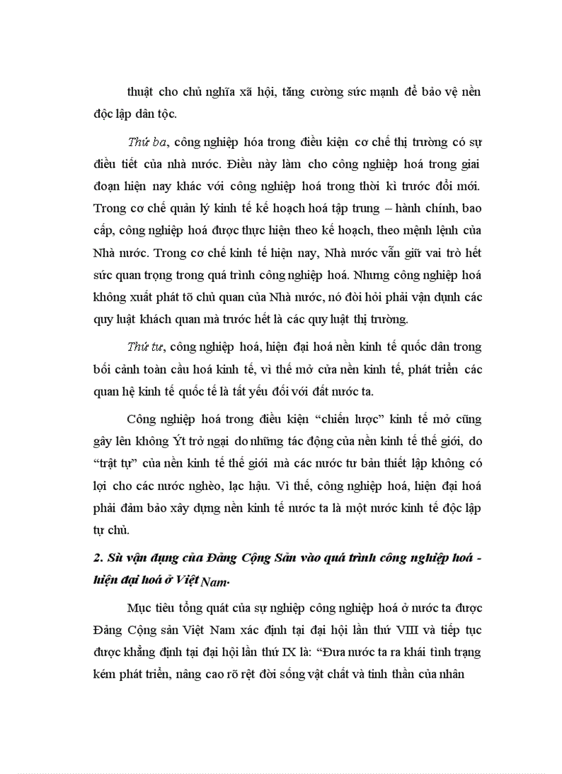 image for page Vai trò của lực lượng sản xuất trong đời sống xã hội và sự vận dụng của Đảng vào quá trình công nghiệp hoá hiện đại hoá ở Việt Nam hiện nay 1