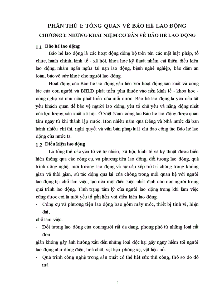 Nội dung của công tác Bảo Hộ Lao Động