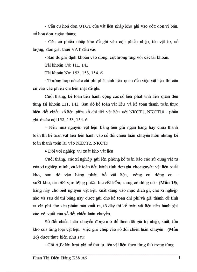 image for page Công tác kế toán nguyên vật liệu tại Công ty Rượu Hà Nội 1