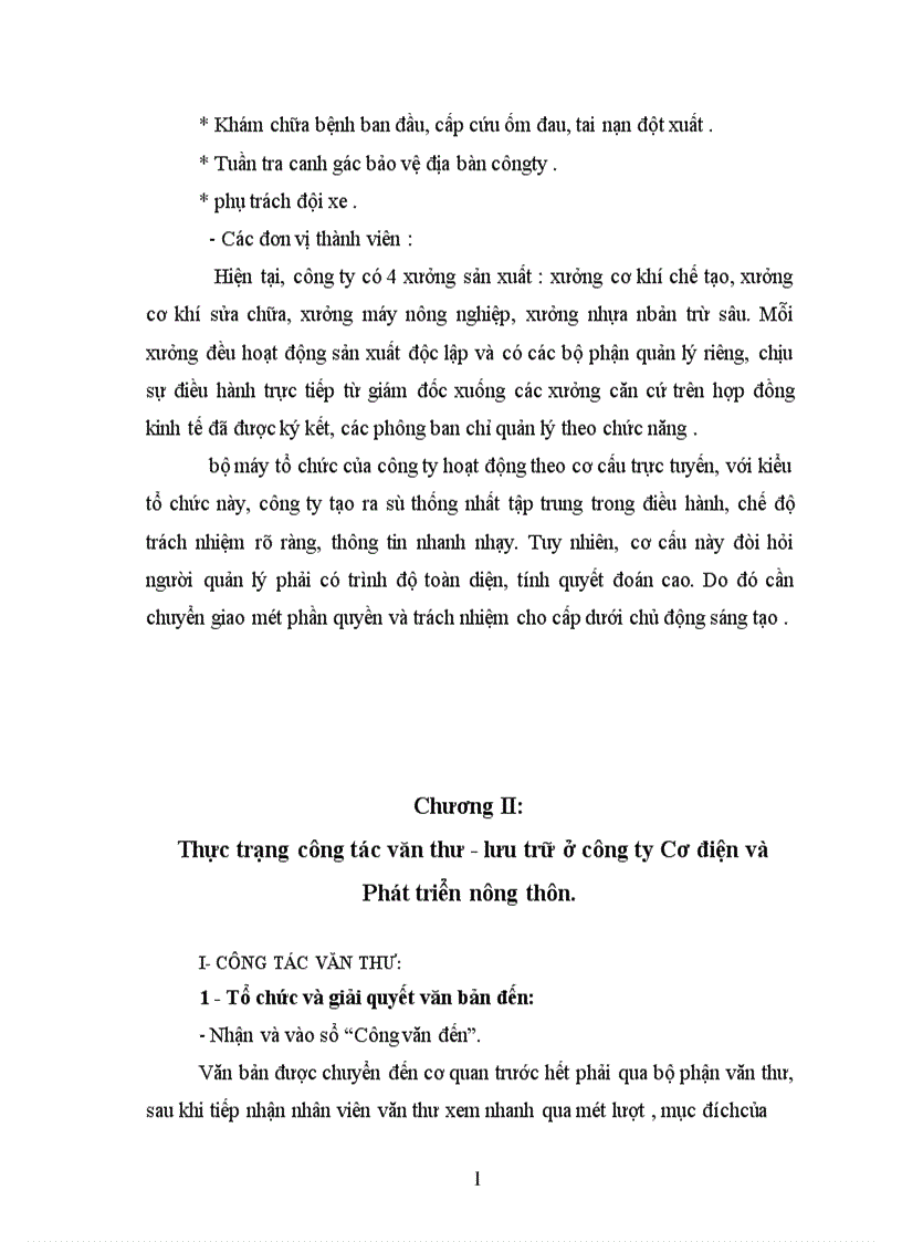 image for page Một số biện pháp nâng cao hiệu quả công tác Văn thư Lưu trữ trong văn phông Công ty Cơ điện và phát triển nông thôn