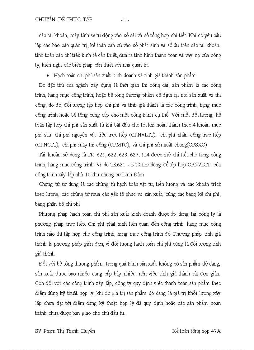 image for page Hoàn thiện công tác kế toán chi phí sản xuất và tính giá thành sản phẩm xây lắp nhằm tăng cường hiệu lực quản trị chi phí tại Công ty Cổ phần Kinh doanh vật tư và Xây dựng 1