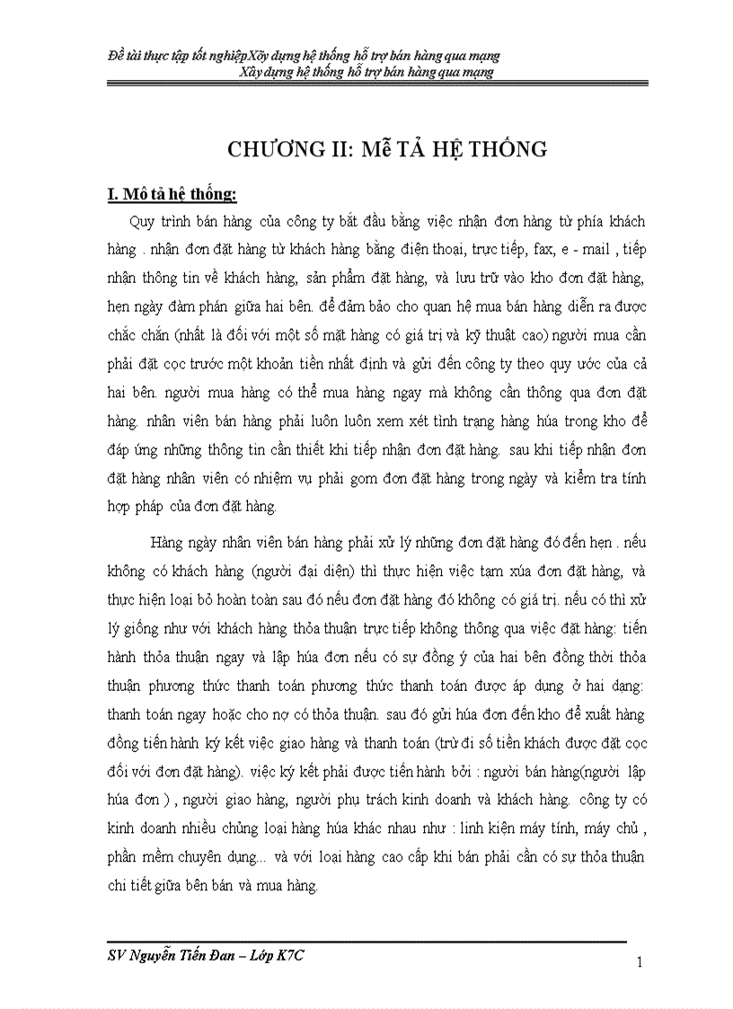 image for page Đề tài Xây dựng hệ thống hỗ trợ bán hàng qua mạng 1