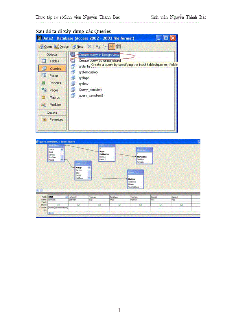 image for page Tìm hiểu công cụ MS Access và xây dựng chương trình Quản lí Sinh viên