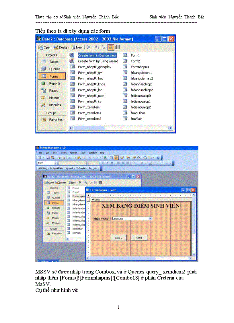 image for page Tìm hiểu công cụ MS Access và xây dựng chương trình Quản lí Sinh viên