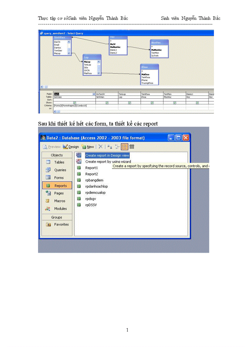 image for page Tìm hiểu công cụ MS Access và xây dựng chương trình Quản lí Sinh viên