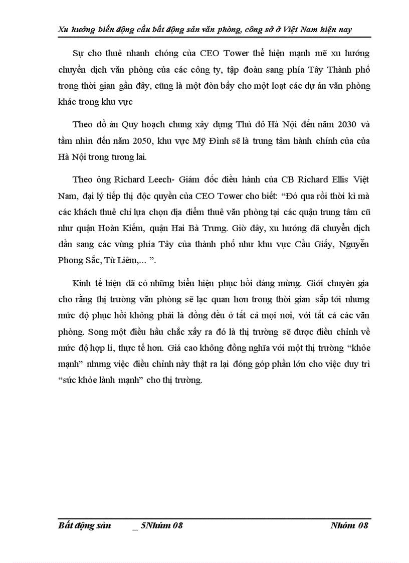 image for page Phân tích xu hướng biến động cầu bất động sản văn phòng công sở ở Việt Nam hiện nay 1