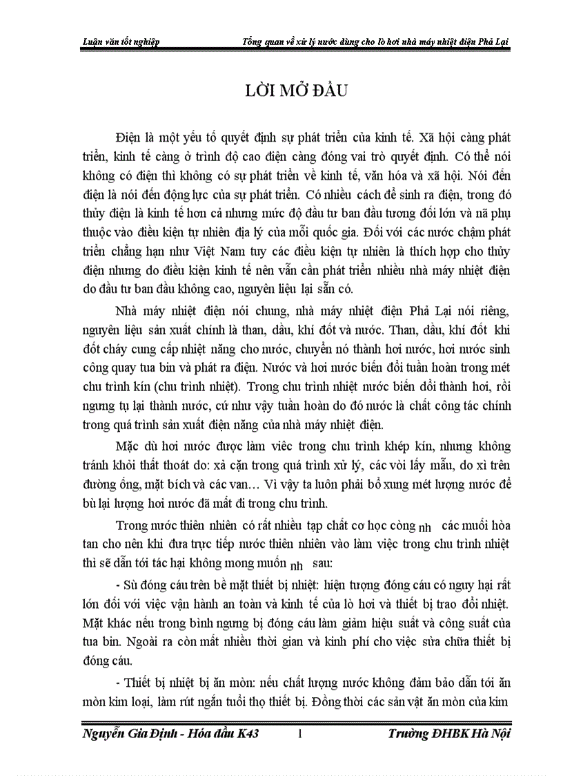 image for page Tổng quan về xử lý nước dùng cho lò hơi nhà máy nhiệt điện Phả Lại