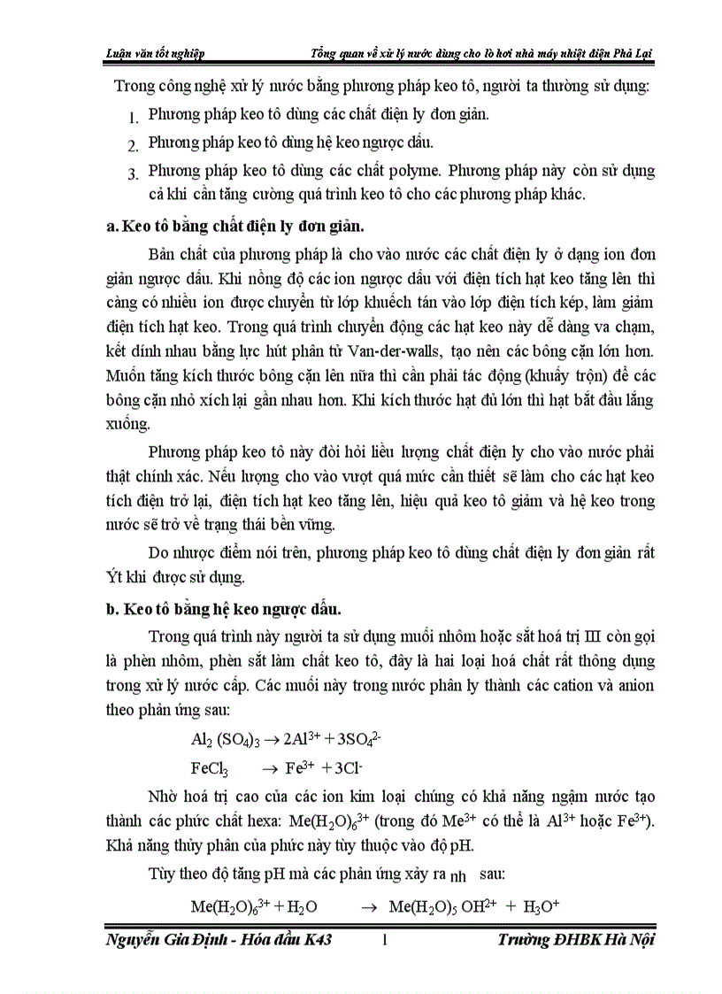 image for page Tổng quan về xử lý nước dùng cho lò hơi nhà máy nhiệt điện Phả Lại