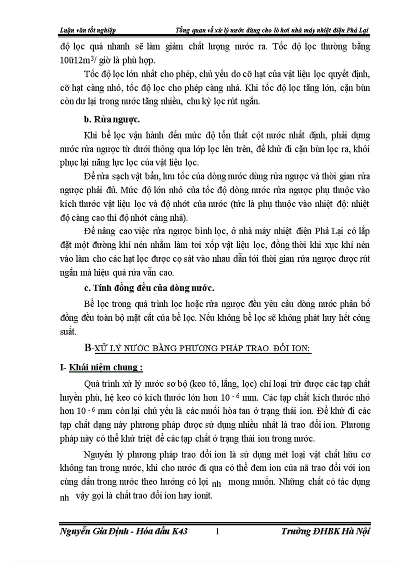 image for page Tổng quan về xử lý nước dùng cho lò hơi nhà máy nhiệt điện Phả Lại