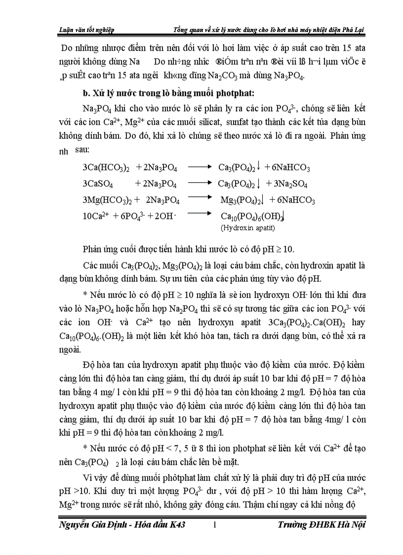 image for page Tổng quan về xử lý nước dùng cho lò hơi nhà máy nhiệt điện Phả Lại