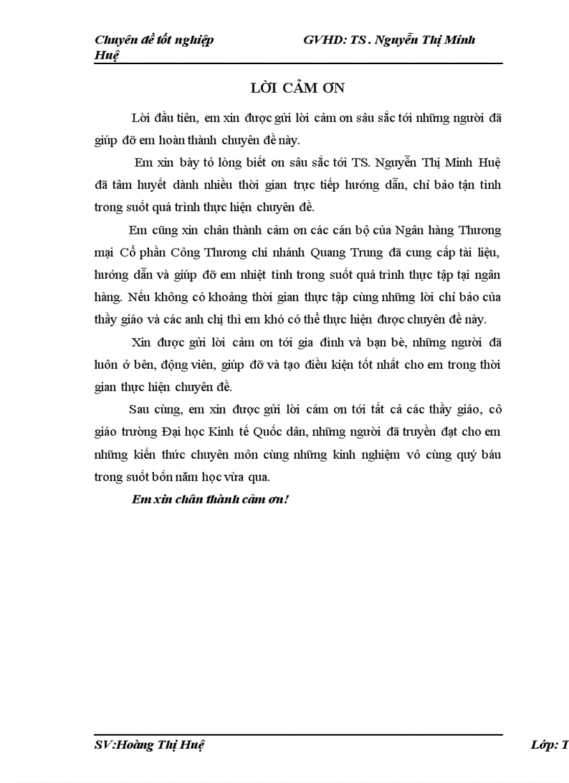 image for page Nâng cao chất lượng cho vay đối với doanh nghiệp nhỏ và vừa tại ngân hàng Thương mại cổ phần Công Thương Việt Nam chi nhánh Quang Trung