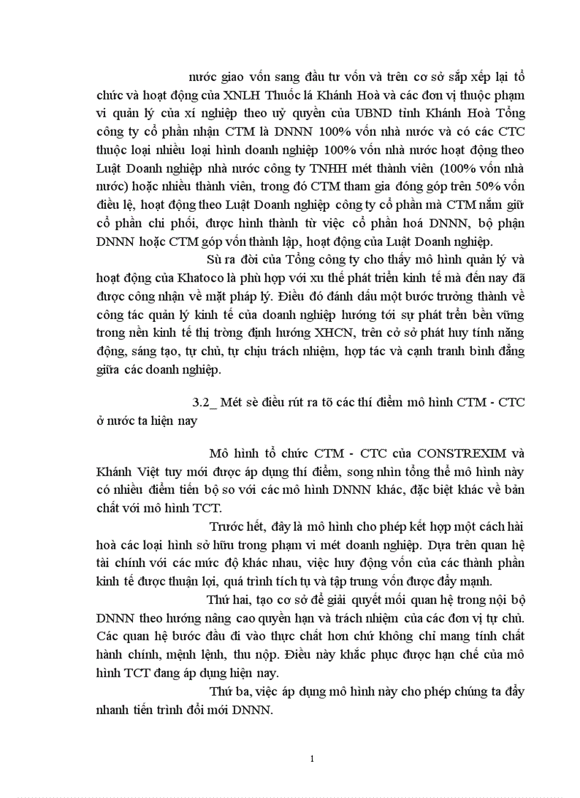 image for page Khả năng vận dụng mô hình công ty mẹ công ty con trong nền kinh tế Việt Nam