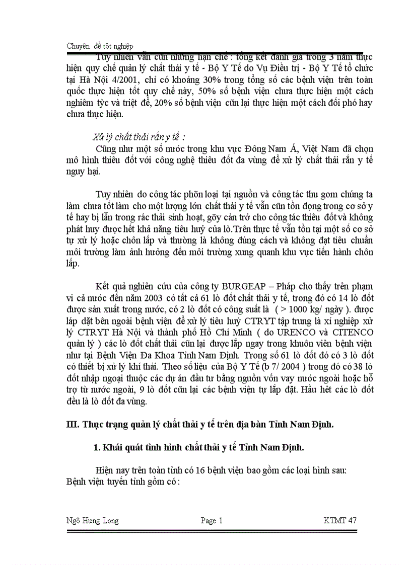image for page Đánh giá thực trạng quản lý chất thải y tế nguy hại trên địa bàn Tỉnh Nam Định