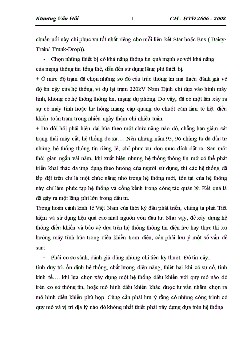 image for page Chuẩn truyền thông áp dụng trong hệ thống điện