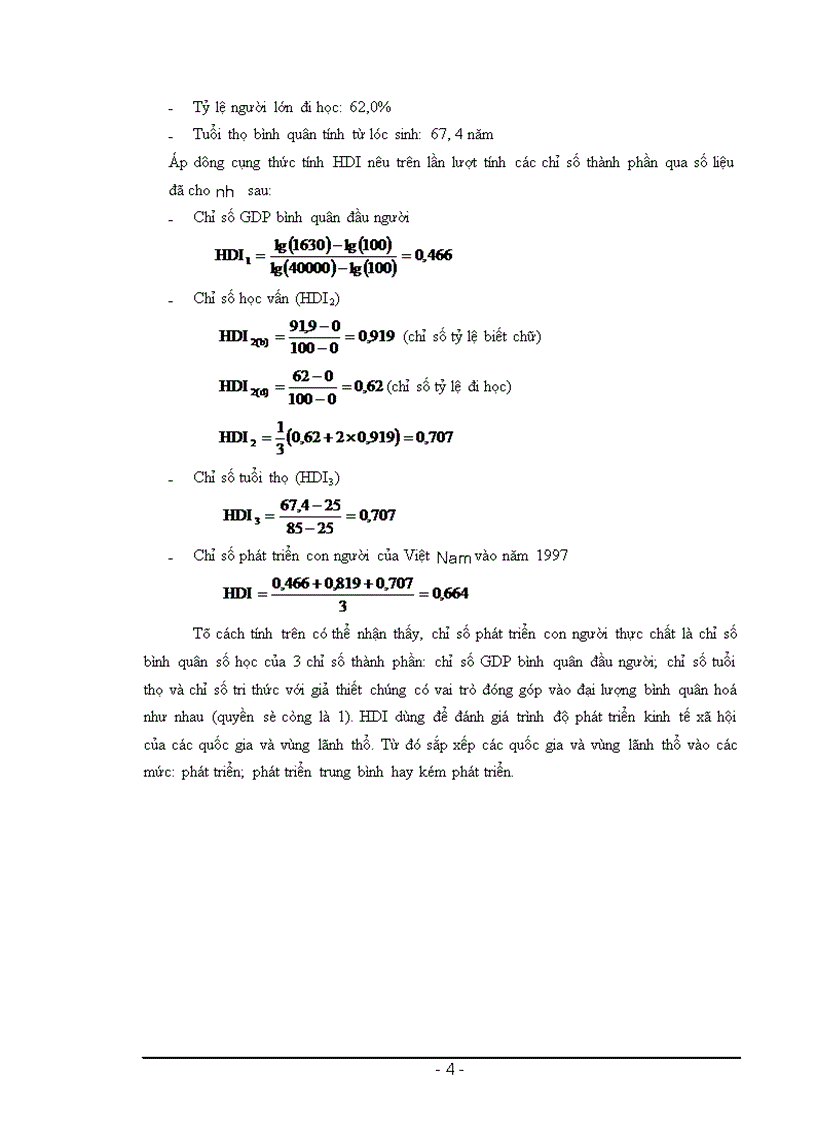 image for page Các chỉ tiêu phản ánh nhu cầu cơ bản của con người
