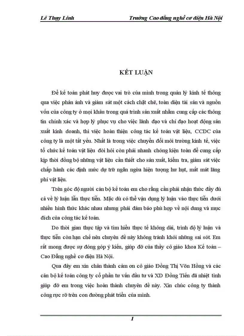 image for page Tổ chức công tác kế toán nguyên vật liệu công cụ dụng cụ ở công ty cổ phần tư vấn đầu tư và XD Đồng Tiến 1