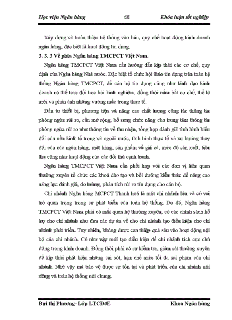 image for page Giải pháp phòng ngừa hạn chế rủi ro tín dụng trong hoạt động kinh doanh tại Ngân hàng Thương mại cổ phần Công Thương Thanh Hoá