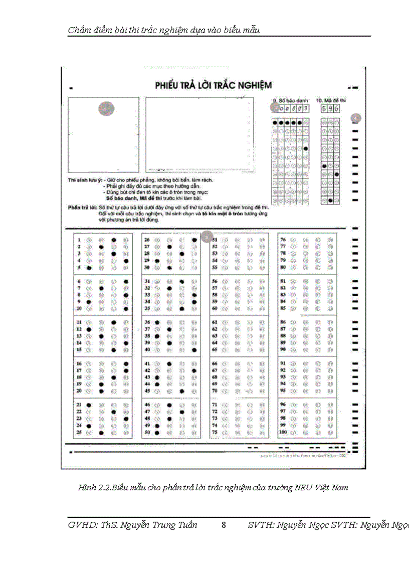 image for page Xây dựng phần mềm chấm điểm bài thi trắc nghiệm dựa vào biểu mẫu 1
