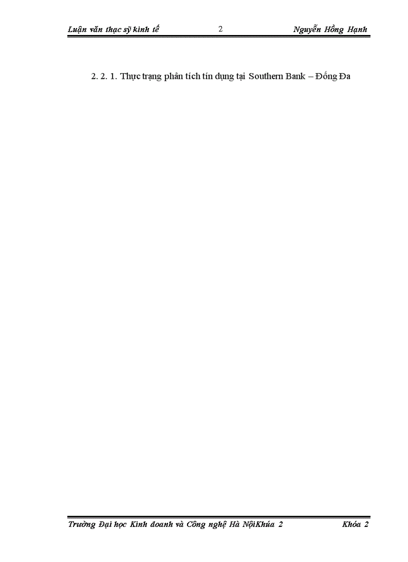 image for page Nâng cao chất lượng phân tích tín dụng tại Ngân hàng Phương Nam chi nhánh Đống Đa