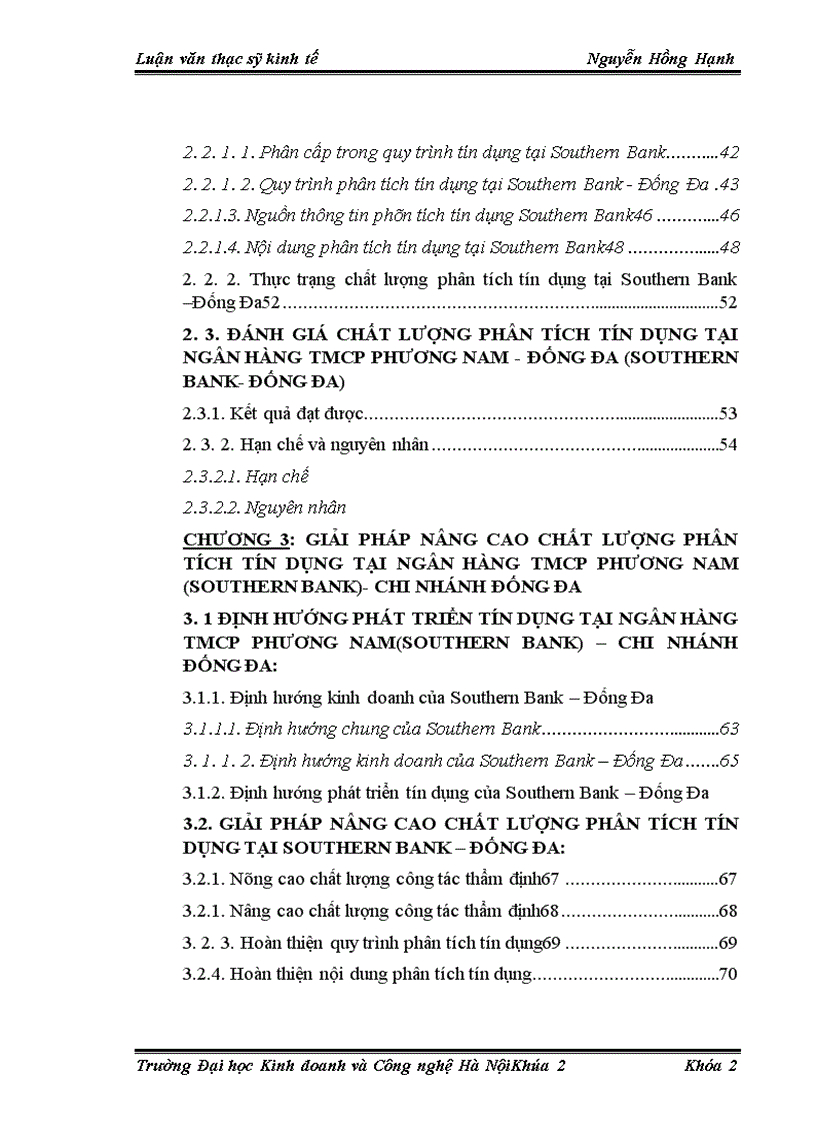 image for page Nâng cao chất lượng phân tích tín dụng tại Ngân hàng Phương Nam chi nhánh Đống Đa