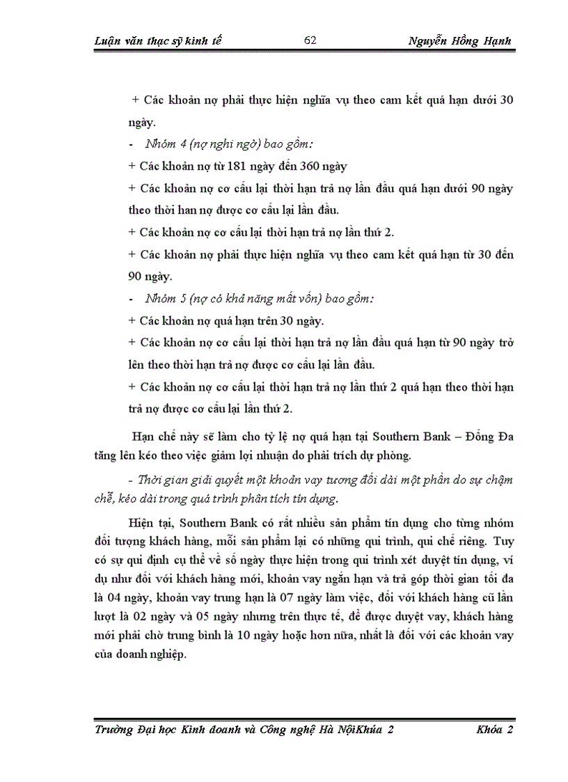 image for page Nâng cao chất lượng phân tích tín dụng tại Ngân hàng Phương Nam chi nhánh Đống Đa