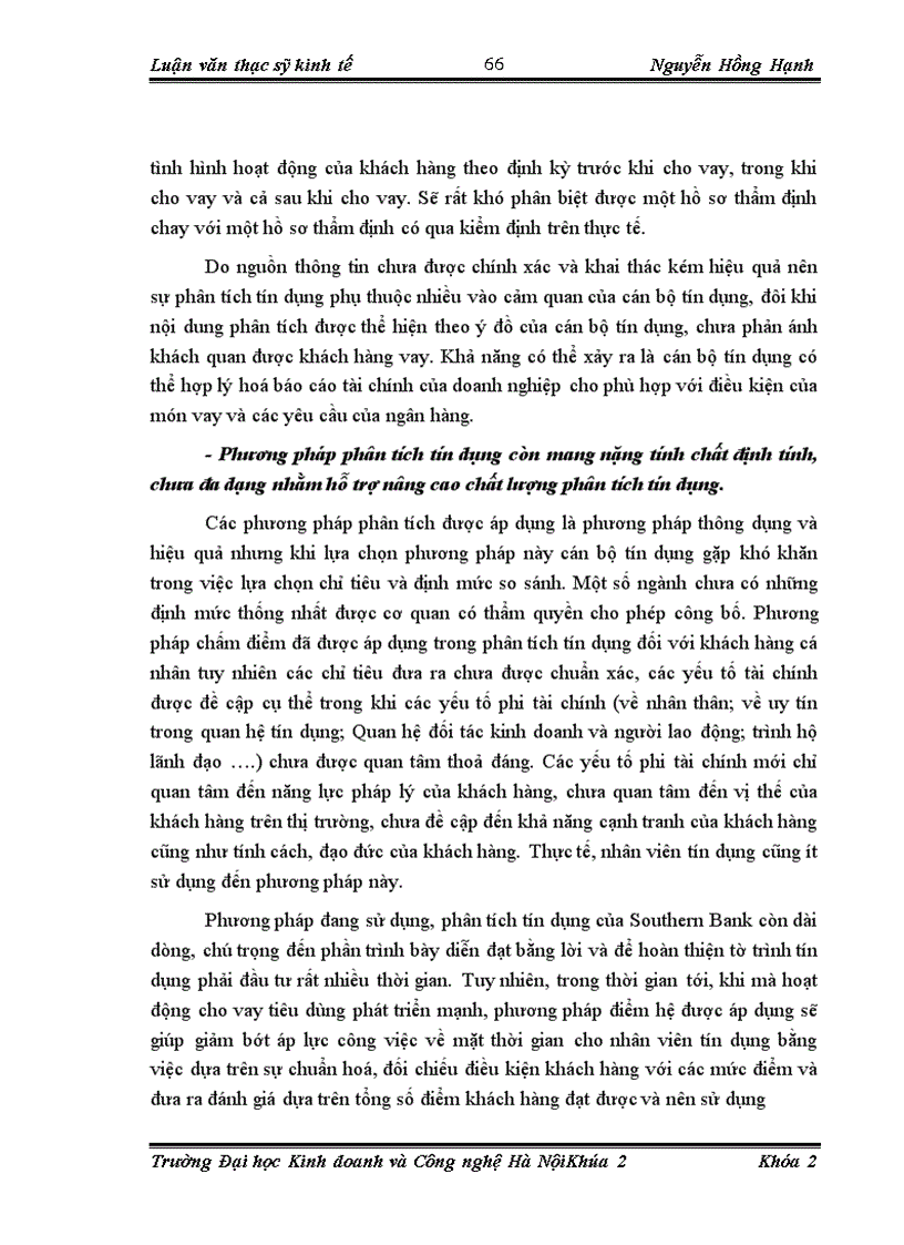 image for page Nâng cao chất lượng phân tích tín dụng tại Ngân hàng Phương Nam chi nhánh Đống Đa