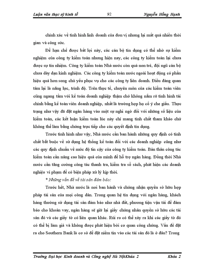 image for page Nâng cao chất lượng phân tích tín dụng tại Ngân hàng Phương Nam chi nhánh Đống Đa