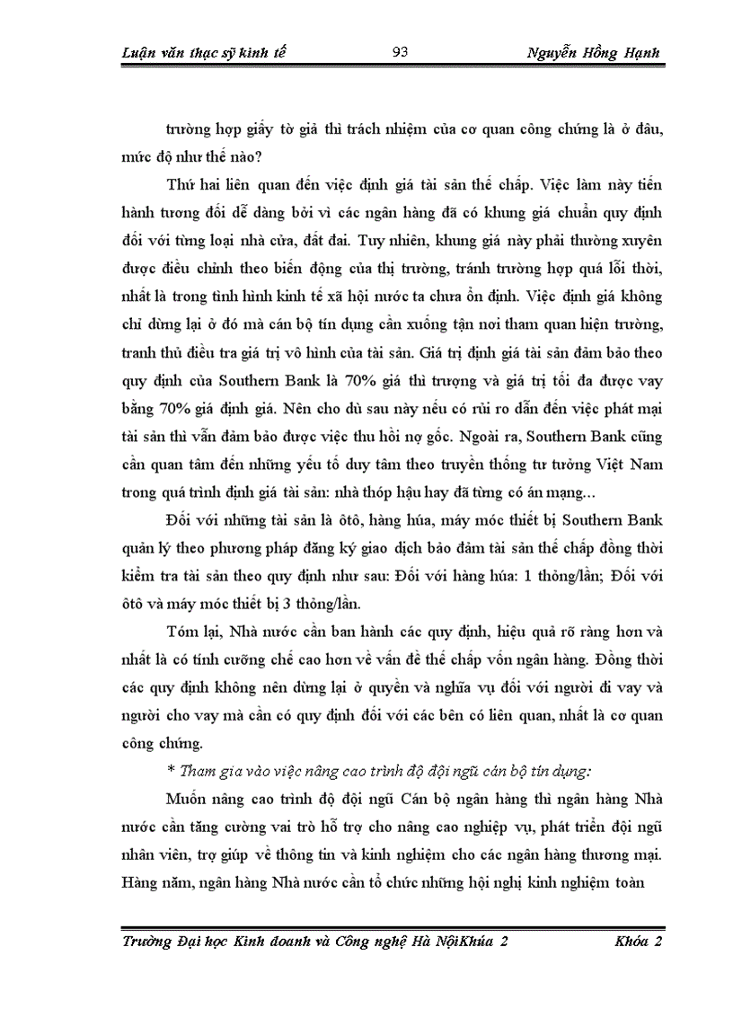 image for page Nâng cao chất lượng phân tích tín dụng tại Ngân hàng Phương Nam chi nhánh Đống Đa