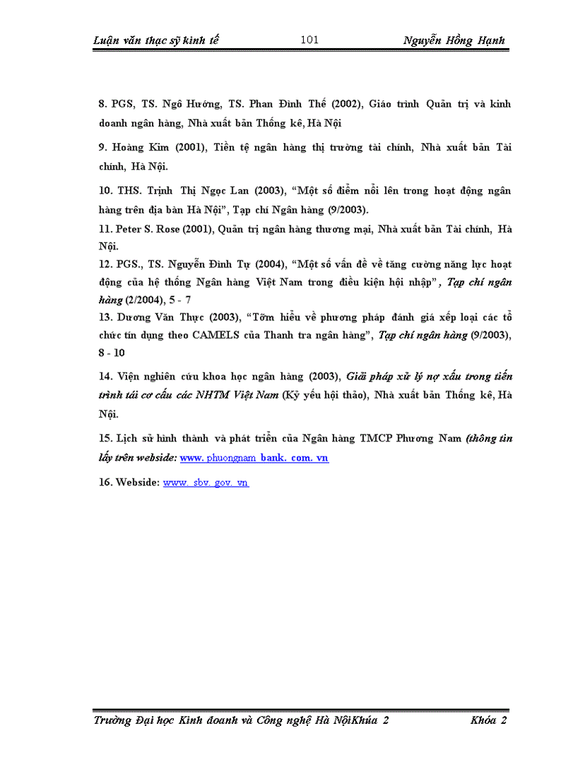 image for page Nâng cao chất lượng phân tích tín dụng tại Ngân hàng Phương Nam chi nhánh Đống Đa
