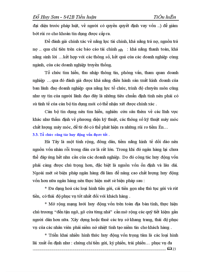 image for page Giải pháp nâng cao hiệu quả tín dụng đối với các doanh nghiệp vừa và nhỏ tại ngân hàng công thương Hà Tây