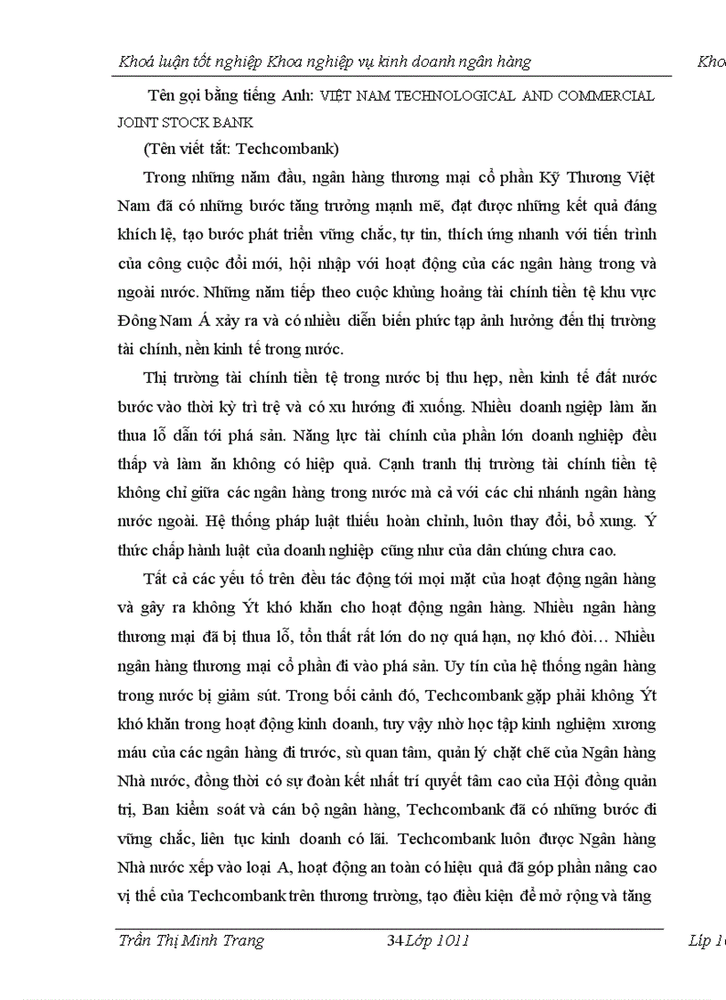 image for page Giải pháp nâng cao hiệu quả tín dụng ngân hàng đối với DNVN ở ngân hàng thương mại cổ phần Kỹ Thương