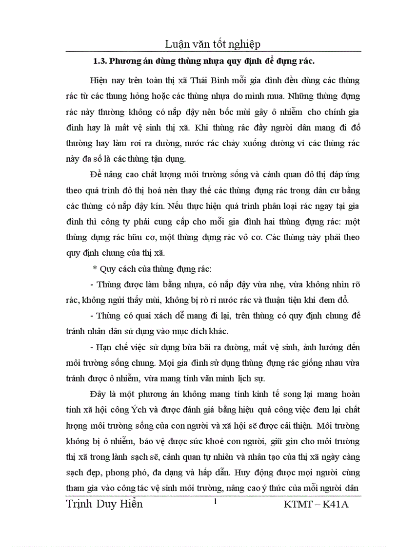 image for page Bước đầu nghiên cứu mô hình thu gom vận chuyển và quản lý chất thải rắn sinh hoạt của Công ty Thị Chính thị xã Thái Bình