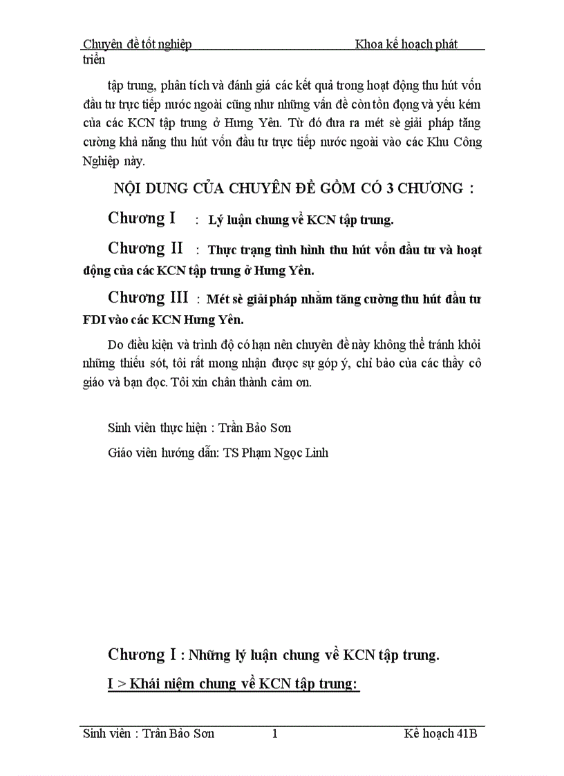 Một số giải pháp tăng cường thu hút đầu tư trực tiếp nước ngoài FDI nhằm hình thành và phát triển các KCN tập trung trên địa bàn tỉnh Hưng Yên 1