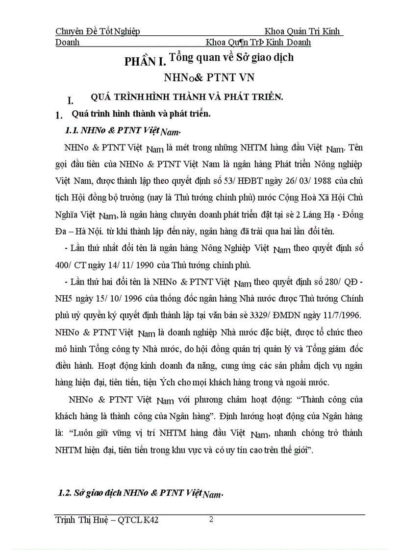 image for page Thực trạng chất lượng và quản lý chất lượng dịch vụ tín dụng tại sở giao dịch nhno ptnt việt nam