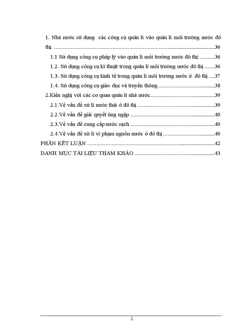 image for page Thực trạng và giải pháp của nhà nước trong việc giải quyết vấn đề môi trường nước ở đô thị hiện nay
